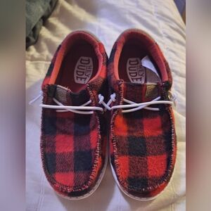 Hey Dude Buffalo Plaid Youth Size 11